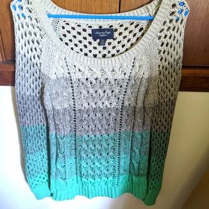 American Eagle Ombre Teal sweater